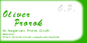 oliver prorok business card