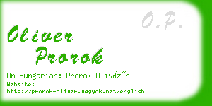 oliver prorok business card